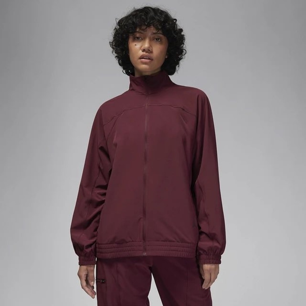 Nike Jordan Sport Dri-Fit Track Jacket‎ Burgundy Womens XS Loose Fit FN5143 NEW